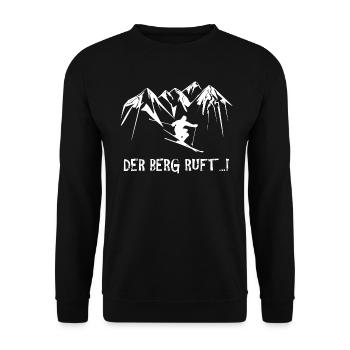 Der Berg ruft Ski - Unisex Pullover - Schwarz - Vorne - Alina (178cm) & Michal (187cm)