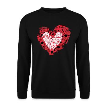 La musique c'est l'amour - Sweat-shirt Unisexe - noir - Devant - Alina (178cm) & Michal (187cm)