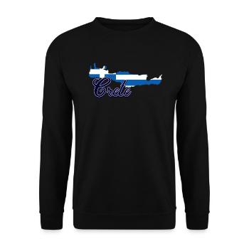 Crete - Unisex Sweatshirt - black - Front - Alina (178cm) & Michal (187cm)