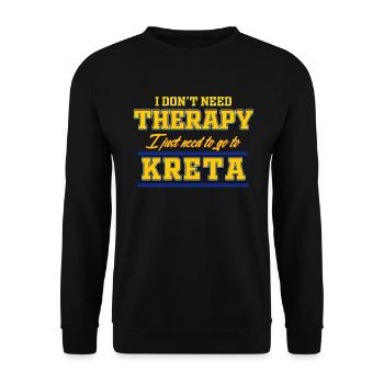Crete - Unisex Sweatshirt - black - Front - Alina (178cm) & Michal (187cm)