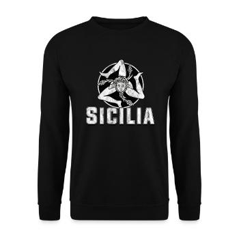 Sicily - Unisex Sweatshirt - black - Front - Alina (178cm) & Michal (187cm)