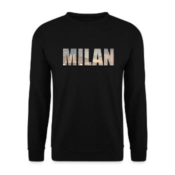 Milan - Sweat-shirt Unisexe - noir - Devant - Alina (178cm) & Michal (187cm)