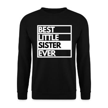 Beste kleine Schwester Geschenk Beste kleine Schwester - Unisex Pullover - Schwarz - Vorne - Alina (178cm) & Michal (187cm)