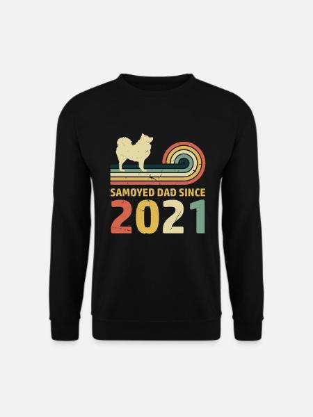 Samoyed Dad since 2021 - Unisex Sweatshirt - black