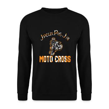 j'peux pas j'ai moto gp - Sweat-shirt Unisexe - noir - Devant - Alina (178cm) & Michal (187cm)