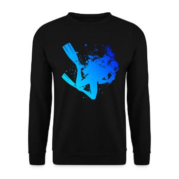 Plongeuse Libre Scuba Diver Femmes Scuba Diver - Sweat-shirt Unisexe - noir - Devant - Alina (178cm) & Michal (187cm)