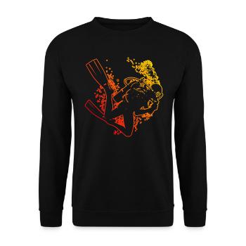 Plongée sous-marine Diver Ladies Diving Free Dive - Sweat-shirt Unisexe - noir - Devant - Alina (178cm) & Michal (187cm)