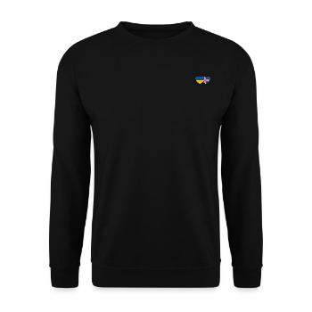 Ukraine Islande Drapeau Cœur - Sweat-shirt Unisexe - noir - Devant - Alina (178cm) & Michal (187cm)