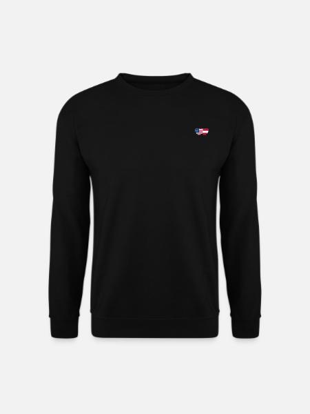 USA Austria Flag Heart - Unisex Sweatshirt - black