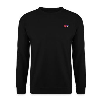 Türkei Kosovo Flagge Herz vereint - Unisex Pullover - Schwarz - Vorne - Alina (178cm) & Michal (187cm)