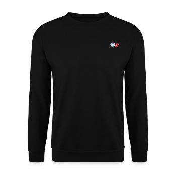 Argentine Suisse Drapeau Coeur - Sweat-shirt Unisexe - noir - Devant - Alina (178cm) & Michal (187cm)