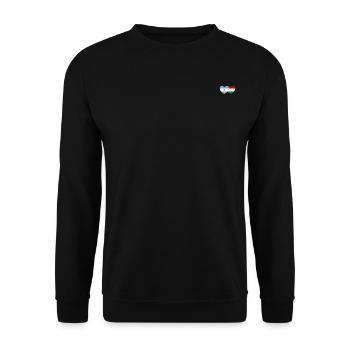 Argentine Hongrie Drapeau Cœur - Sweat-shirt Unisexe - noir - Devant - Alina (178cm) & Michal (187cm)
