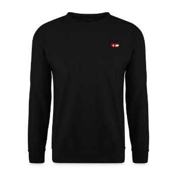 Suisse Hongrie Drapeau Cœur - Sweat-shirt Unisexe - noir - Devant - Alina (178cm) & Michal (187cm)