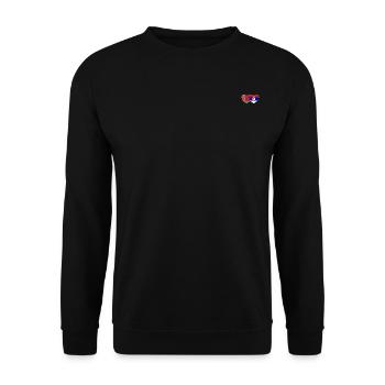 Biélorussie Serbie Drapeau Cœur - Sweat-shirt Unisexe - noir - Devant - Alina (178cm) & Michal (187cm)