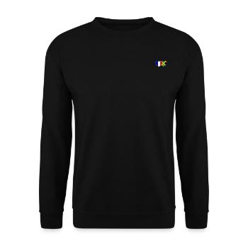 Frankreich Jamaika Flagge Herz - Unisex Pullover - Schwarz - Vorne - Alina (178cm) & Michal (187cm)