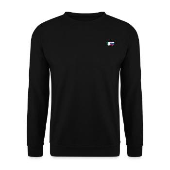 Italy Slovenia Flag Heart - Unisex Sweatshirt - black - Front - Alina (178cm) & Michal (187cm)