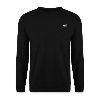 Ungarn Slovenien Flagge Herz - Unisex Pullover - Schwarz - Vorne - Alina (178cm) & Michal (187cm)