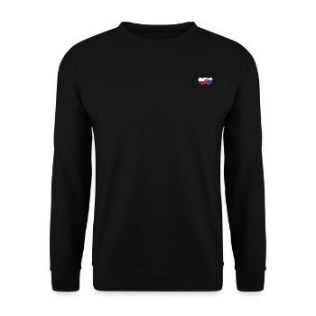 Poland Slovenia Flag Heart - Unisex Sweatshirt - black - Front - Alina (178cm) & Michal (187cm)