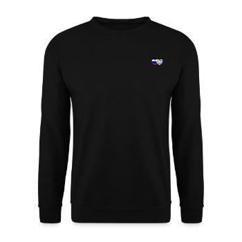 Russia Uruguay Flag Heart - Unisex Sweatshirt - black - Front - Alina (178cm) & Michal (187cm)