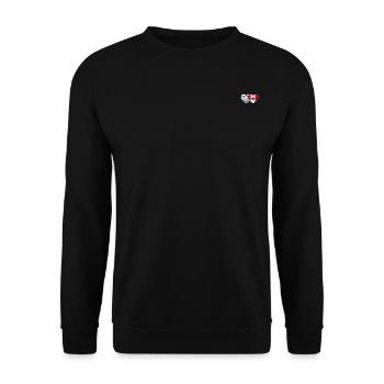 Uruguay Canada Flag Heart - Unisex Sweatshirt - black - Front - Alina (178cm) & Michal (187cm)