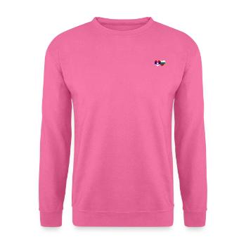 Serbie Bulgarie Drapeau Cœur - Sweat-shirt Unisexe - rose - Devant