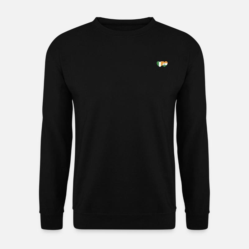 Irland Indien Flagge Herz - Unisex Pullover - Schwarz