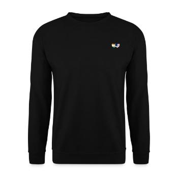 India USA Flag Heart - Unisex Sweatshirt - black - Front - Alina (178cm) & Michal (187cm)