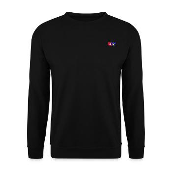 Suisse Drapeau du Kosovo Coeur - Sweat-shirt Unisexe - noir - Devant - Alina (178cm) & Michal (187cm)
