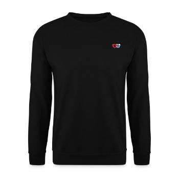Albanie Finlande Drapeau Coeur - Sweat-shirt Unisexe - noir - Devant - Alina (178cm) & Michal (187cm)