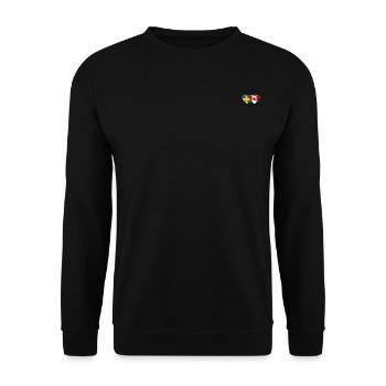 Suède Canada Flag Heart - Sweat-shirt Unisexe - noir - Devant - Alina (178cm) & Michal (187cm)