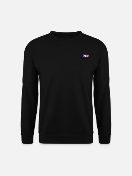 Schottland Kroatien Flagge Herz - Unisex Pullover - Schwarz