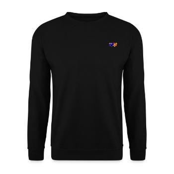 Australien Mazedonien Flagge Herz - Unisex Pullover - Schwarz - Vorne - Alina (178cm) & Michal (187cm)