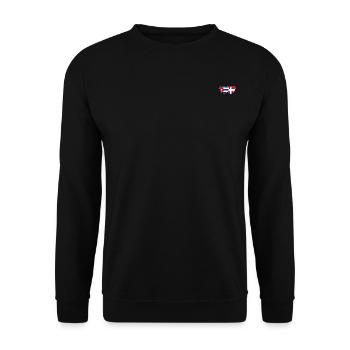 Cuba Denmark Flag Heart - Unisex Sweatshirt - black - Front - Alina (178cm) & Michal (187cm)
