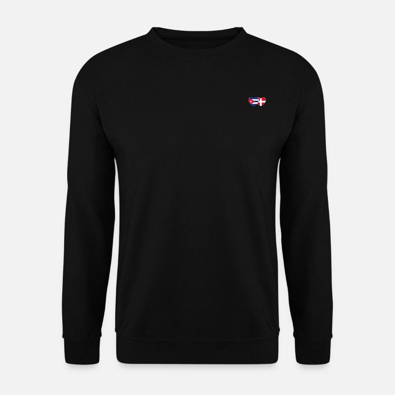 Cuba Denmark Flag Heart - Unisex Sweatshirt - black