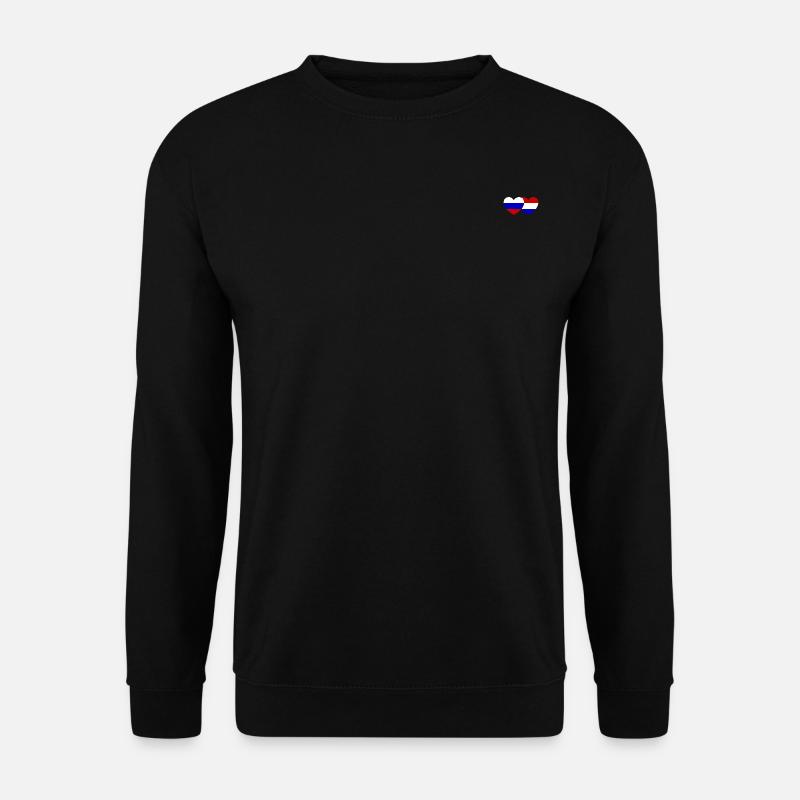 Russie Drapeau Hollande Coeur - Sweat-shirt Unisexe - noir