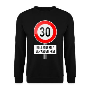 30 walker - Unisex Sweatshirt - black - Front - Alina (178cm) & Michal (187cm)