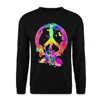 Symbole de la paix - Sweat-shirt Unisexe - noir - Devant - Alina (178cm) & Michal (187cm)