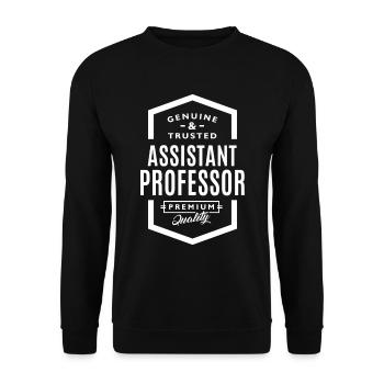 Maître assistant - Sweat-shirt Unisexe - noir - Devant - Alina (178cm) & Michal (187cm)