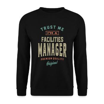 Facilities Manager - Unisex Sweatshirt - black - Front - Alina (178cm) & Michal (187cm)
