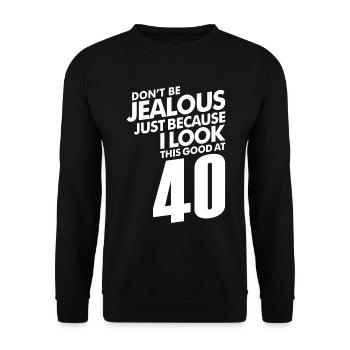 40 Years - Unisex Sweatshirt - black - Front - Alina (178cm) & Michal (187cm)
