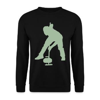 Curling sports d'hiver - Sweat-shirt Unisexe - noir - Devant - Alina (178cm) & Michal (187cm)