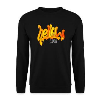 Favorite color yellow yellow gift font - Unisex Sweatshirt - black - Front - Alina (178cm) & Michal (187cm)
