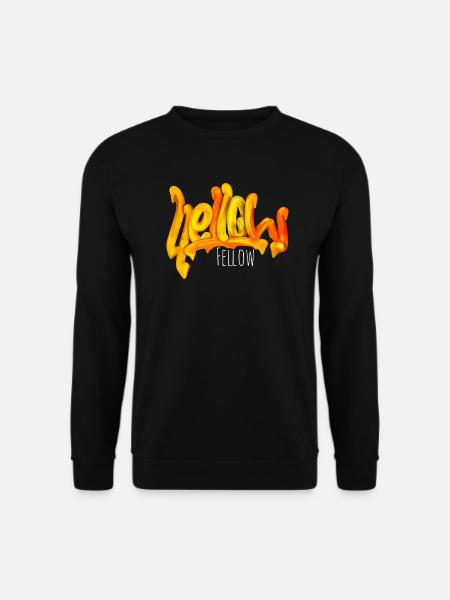 Lieblingsfarbe gelb yellow Geschenk Schrift - Unisex Pullover - Schwarz
