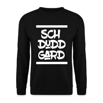 Stuttgart Schwaben Schwabe Schwäbisch Schwäbischer - Unisex Pullover - Schwarz - Vorne - Alina (178cm) & Michal (187cm)