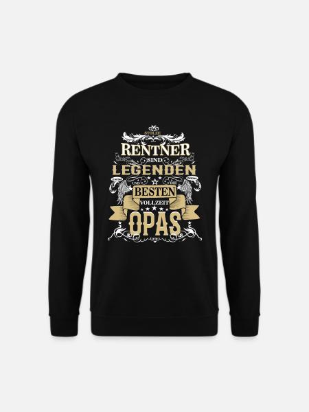 Bester Vollzeit Opa und Rentner Legende - Unisex Pullover - Schwarz