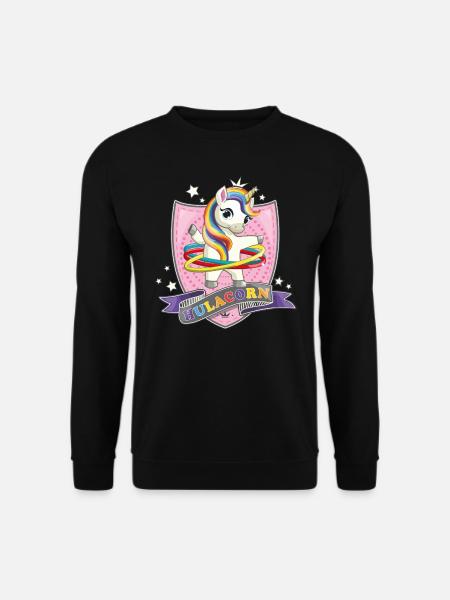 Einhorn Hula Hop / Hulacorn - Unisex Pullover - Schwarz