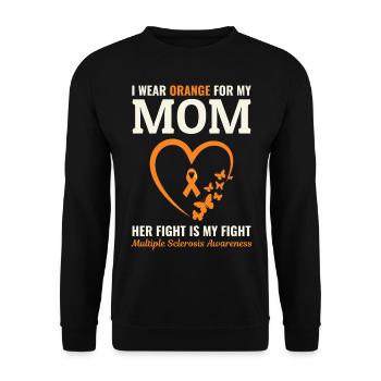 Multiple Sclerosis Awareness Month Orange Mom - Unisex Sweatshirt - black - Front - Alina (178cm) & Michal (187cm)