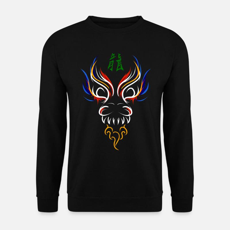 Asiatischer Drache / Kirin - Unisex Pullover - Schwarz