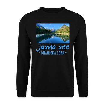 Jasna Lake Kranjska Gora Slovenia - Unisex Sweatshirt - black - Front - Alina (178cm) & Michal (187cm)