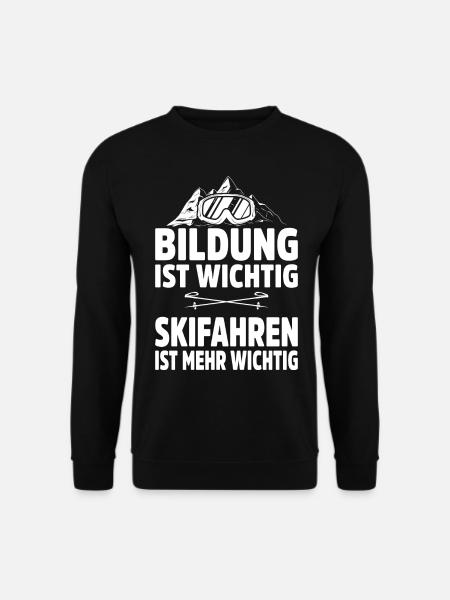 Skifahren Skifahrer Skiurlaub Ski Wintersport - Unisex Pullover - Schwarz